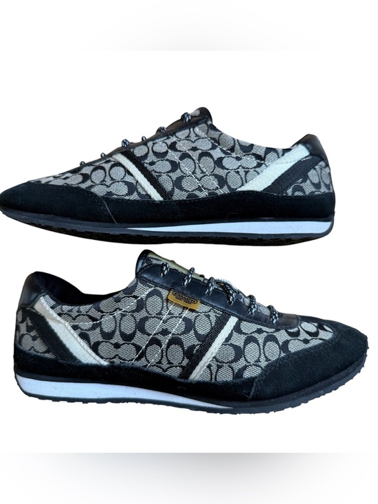 Coach Shoes - Coach Marabelle Signature Jacquard Sneakers Black Gray Women’s 6.5